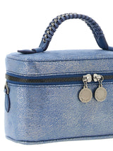 Blue Polyester Crossbody Bag
