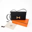 Hermès leather clutch bag