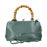 Jil Sander green leather handbag F87160