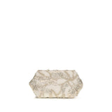 Beige Silk Clutch Bag