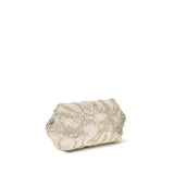 Beige Silk Clutch Bag