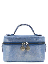 Blue Polyester Crossbody Bag