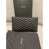 Saint Laurent Cassandre leather clutch bag