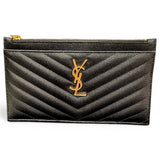 Saint Laurent Cassandre leather clutch bag